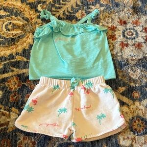 Juicy Couture Aqua and White Kids Matching Set